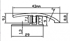 Hochwertige PVC-Bodenschnalle CP44-8