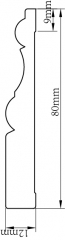 Schaum-PVC-Türabdeckungslinie / Sockelleiste / Taillenlinie U-DJ80