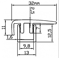Hochwertige PVC-Bodenschnalle CF32-12